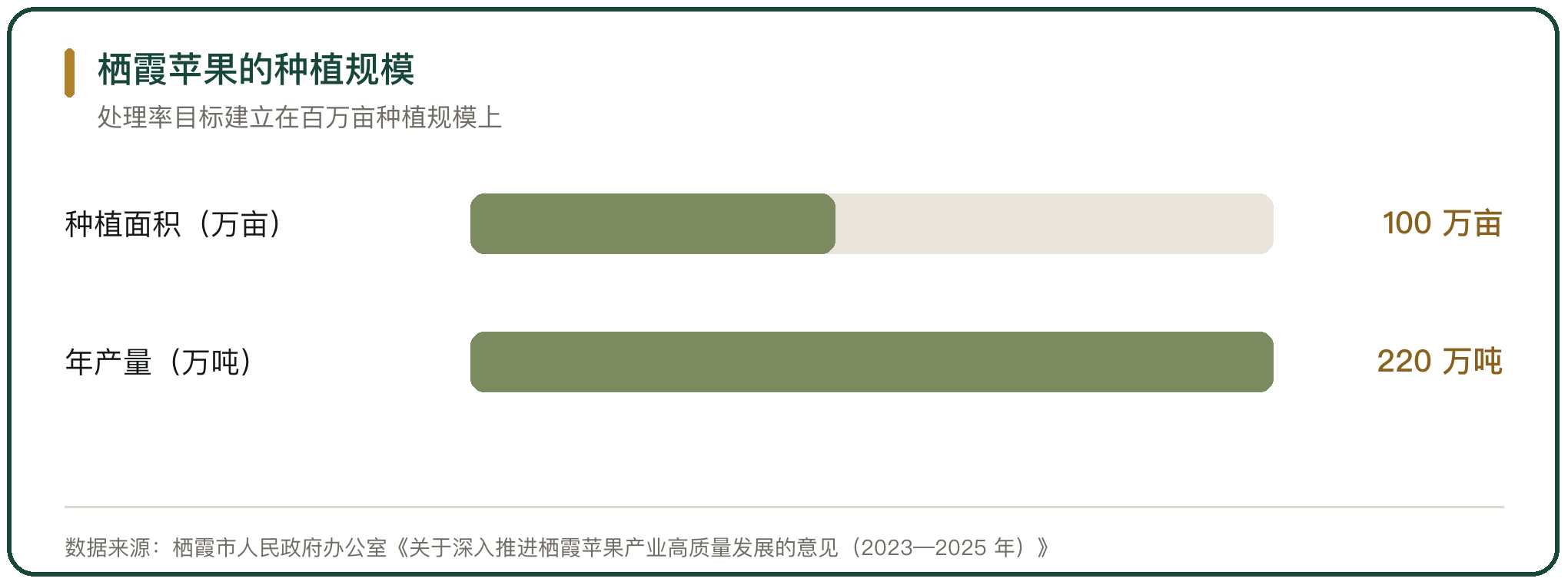栖霞苹果的种植规模