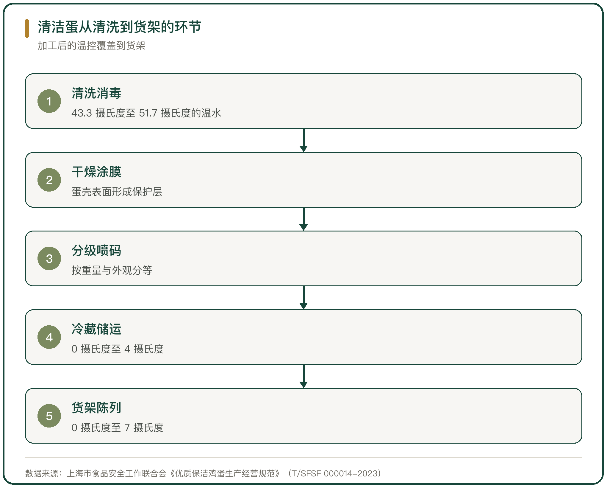 清洁蛋从清洗到货架的环节