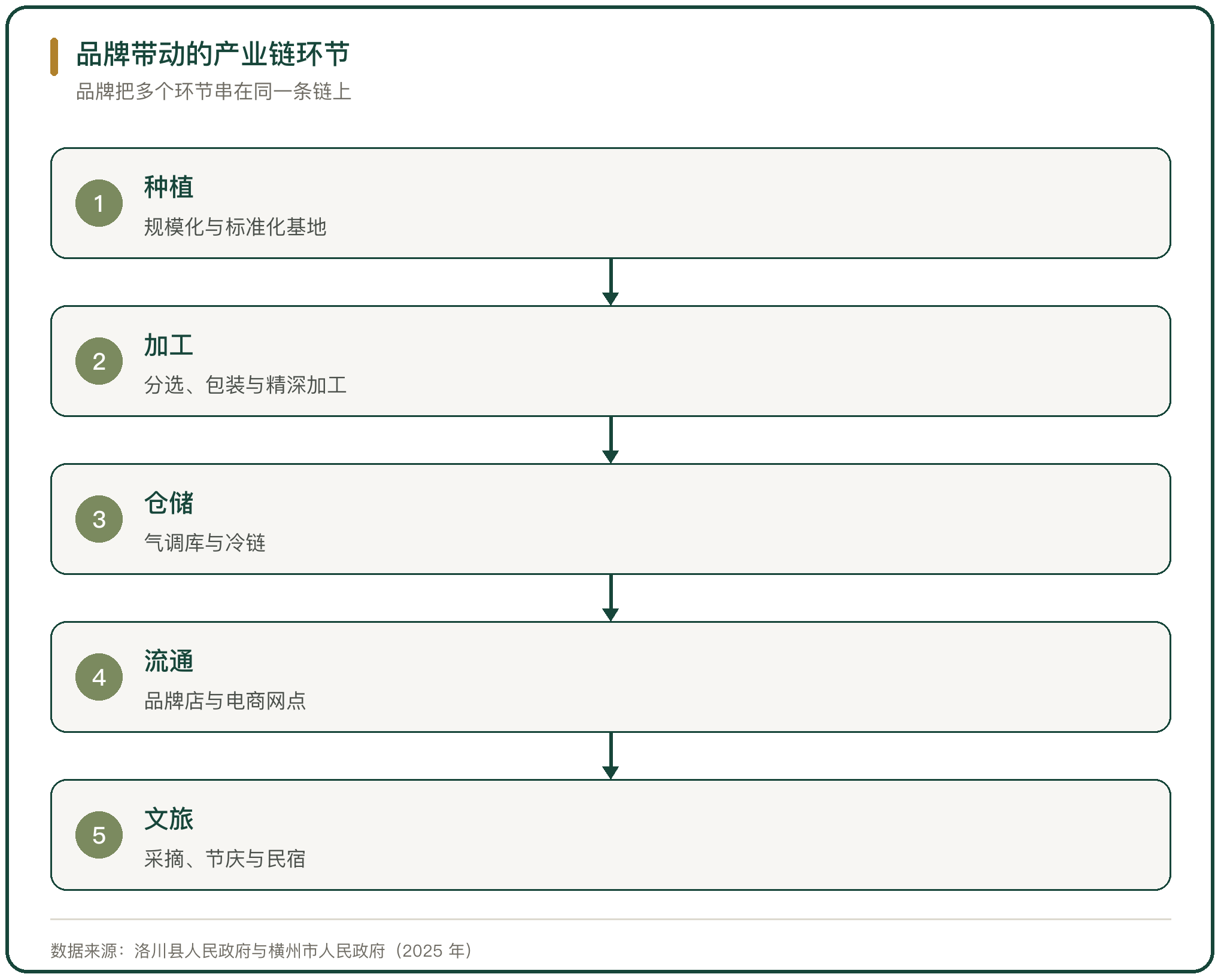 品牌带动的产业链环节