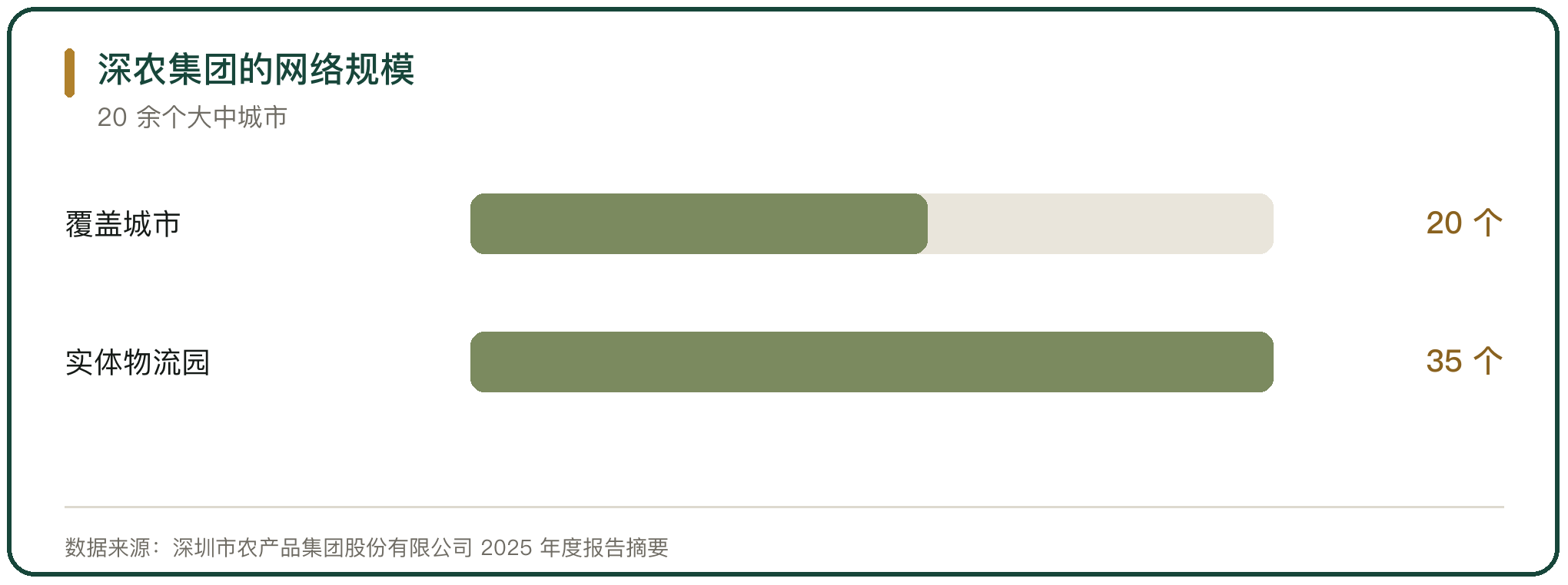 深农集团的网络规模